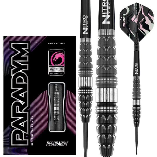 Red Dragon Paradym - Torpedo 90% Tungsten Steel Tip Darts-1-24 GRAM-Premier Darts