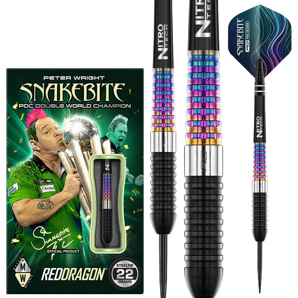 Red Dragon Peter Wright Corra 90% Tungsten Steel Tip Darts-1-22 GRAM-Premier Darts