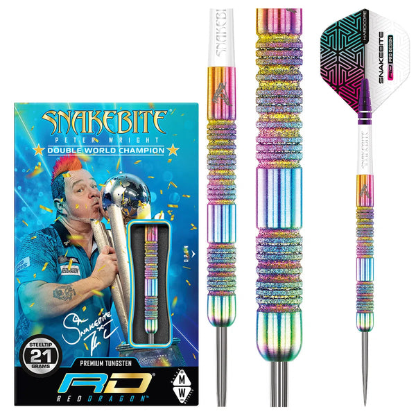 Red Dragon Peter Wright Diamond Fusion Spectron SE 90% Tungsten Steel Tip Darts-1-21 GRAM-Premier Darts