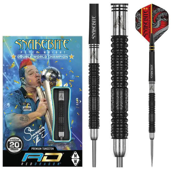 Red Dragon Peter Wright Double World Champion SE 85% Tungsten Steel Tip Darts-1-20 GRAM-Premier Darts