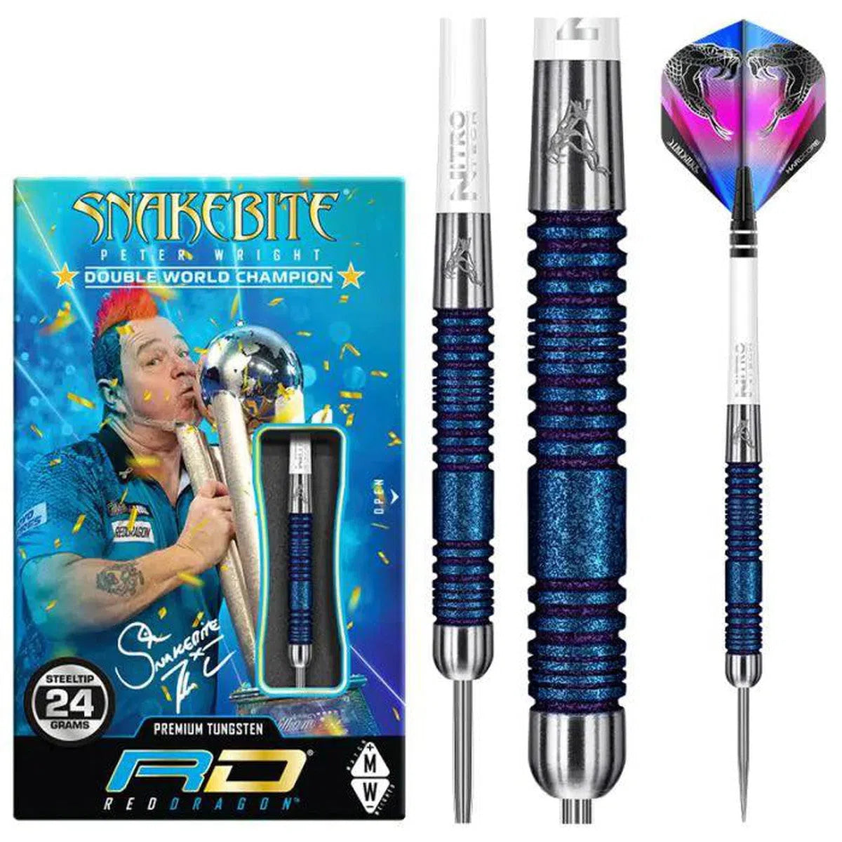 Red Dragon Peter Wright Euro 11 Blue Element World Cup SE 90% Tungsten Steel Tip Darts