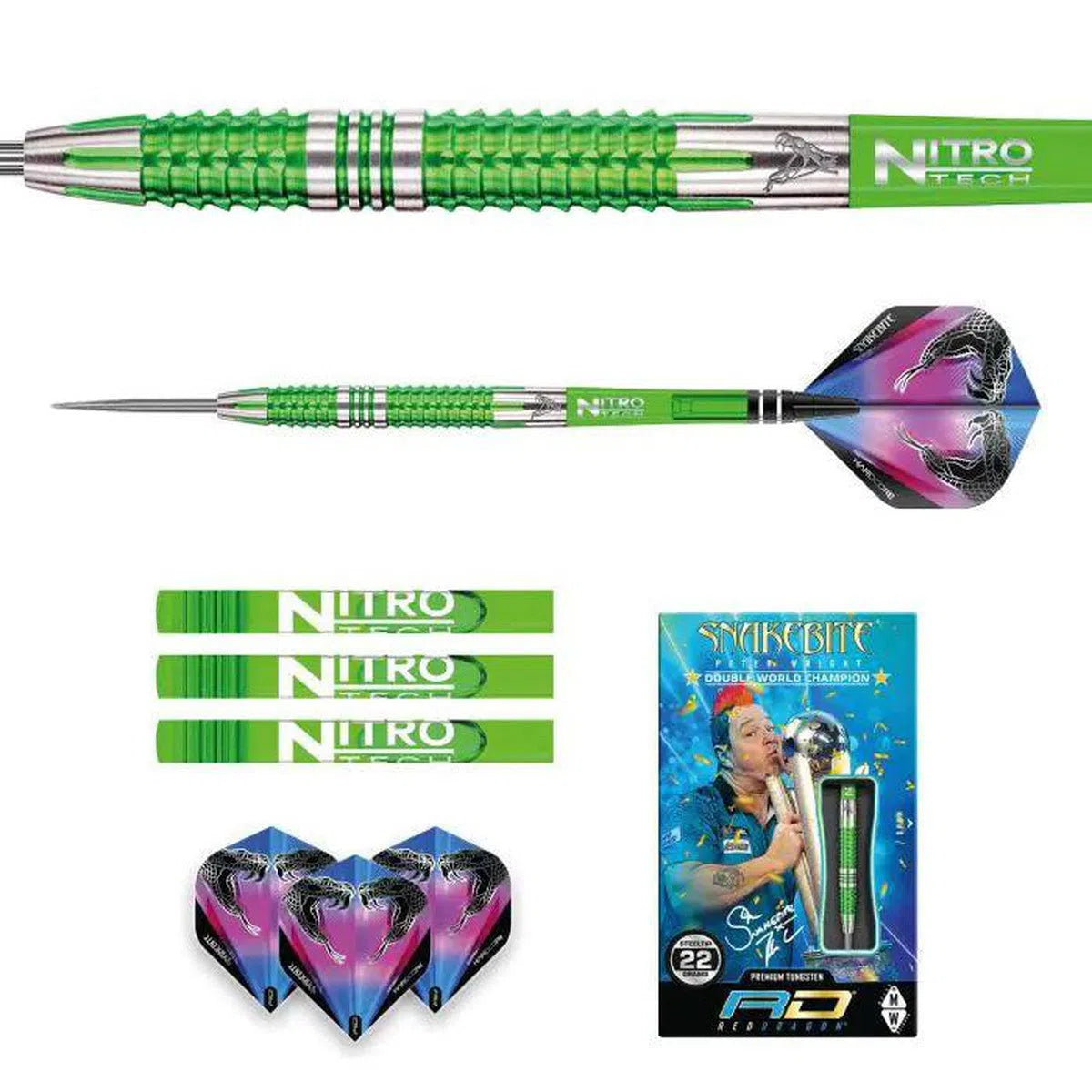 Red Dragon Peter Wright Mamba 2 90% Tungsten Steel Tip Darts