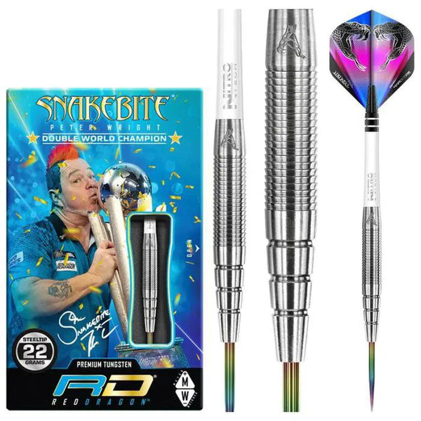 Red Dragon Peter Wright PL15 90% Tungsten Steel Tip Darts-1-22 GRAM-Premier Darts