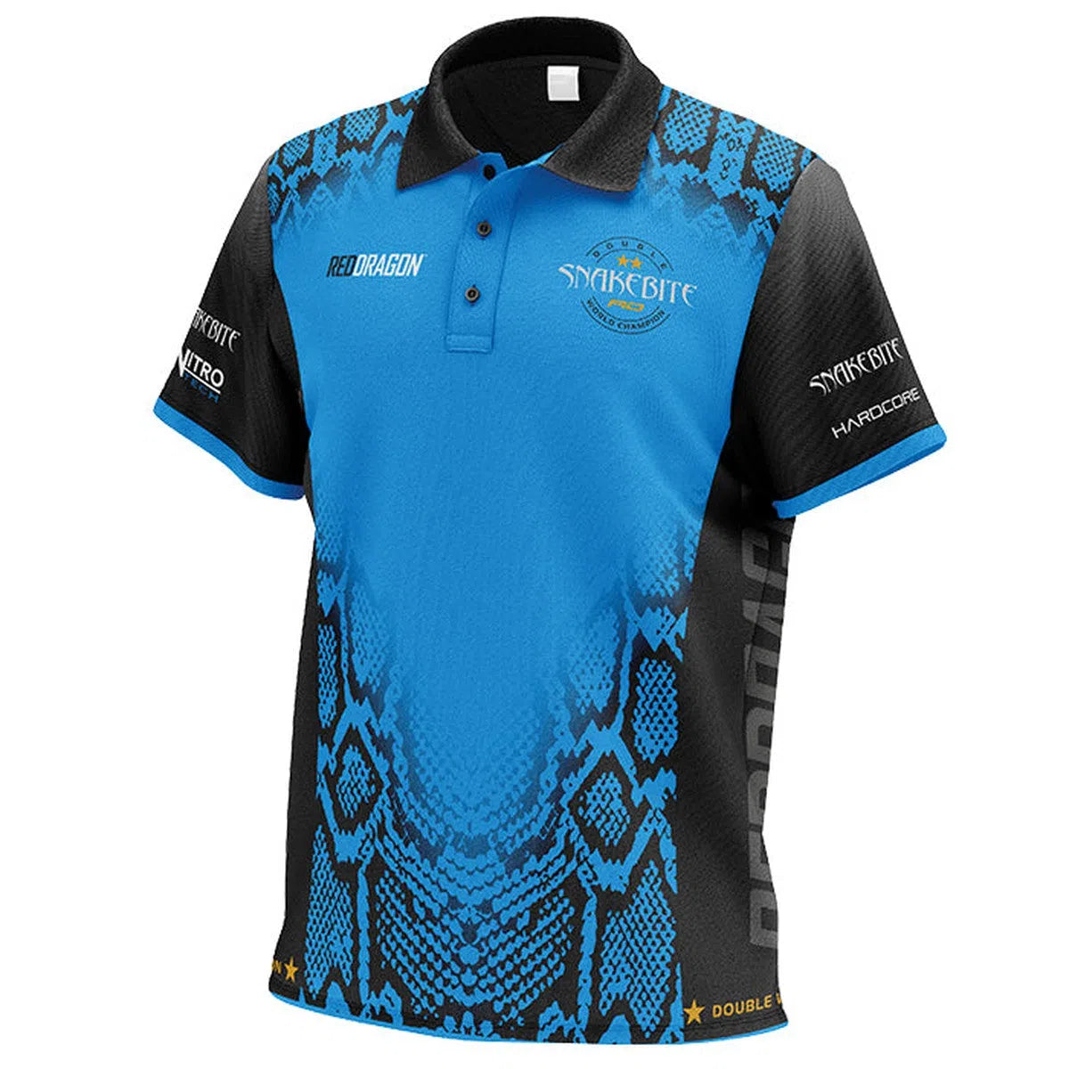 Red Dragon Peter Wright Snakebite Double World Champion Tour Polo