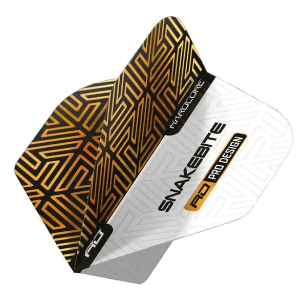 Red Dragon Peter Wright White & Bronze Hardcore Premium Flights-1-Premier Darts