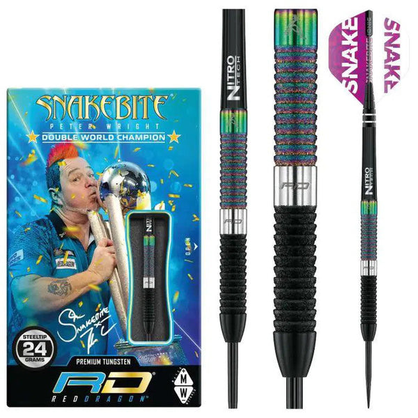 Red Dragon Peter Wright World Champion Diamond Fusion 90% Tungsten Steel Tip Darts-1-20 GRAM-Premier Darts