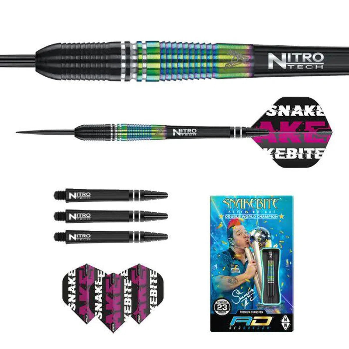 Red Dragon Peter Wright World Champion Torpedo SE 90% Tungsten Steel Tip Darts