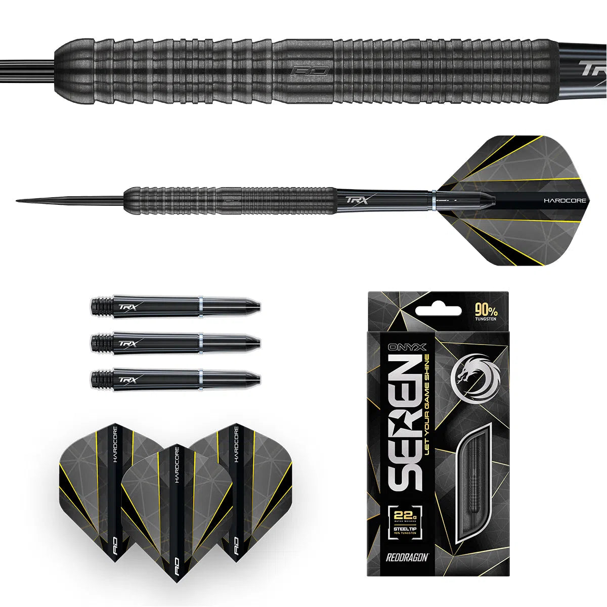 Red Dragon Seren 1 Onyx 90% Tungsten Steel Tip Darts