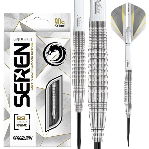 Red Dragon Seren 4 Pure 90% Tungsten Steel Tip Darts-1-23 GRAM-Premier Darts
