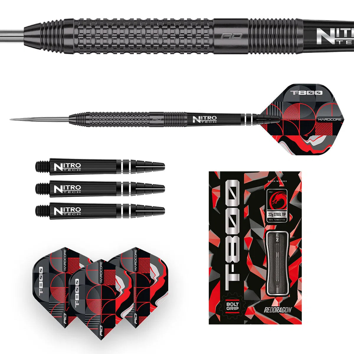 Red Dragon T800 90% Tungsten Steel Tip Darts