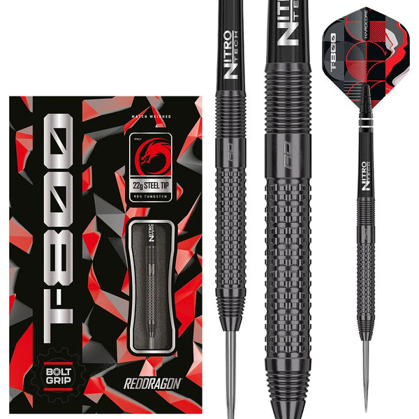 Red Dragon T-800 90% Tungsten Steel Tip Darts-1-22 GRAM-Premier Darts