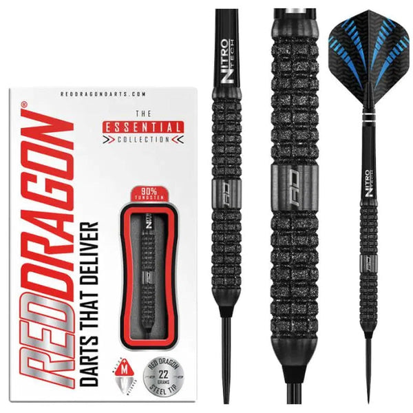 Red Dragon Touchstone Style 1 90% Tungsten Steel Tip Darts-1-22 GRAM-Premier Darts