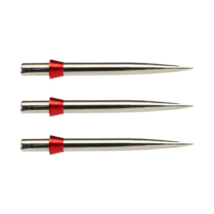 Red Dragon Trident Points-10-Silver Red-32mm-Premier Darts