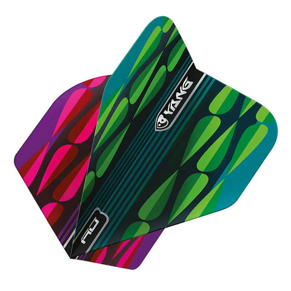 Red Dragon Yin Yang Pink & Green Standard Flights-1-Premier Darts
