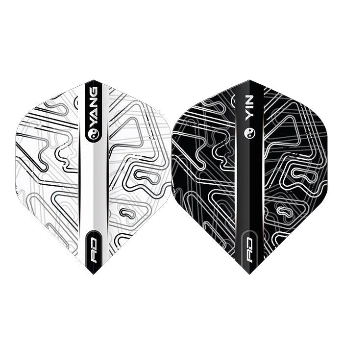 Red Dragon Yin Yang White and Black Standard Flights