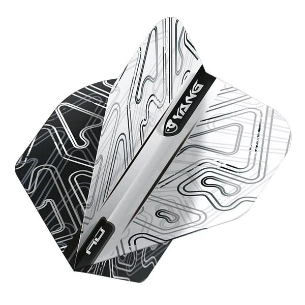 Red Dragon Yin Yang White & Black Standard Flights-1-Premier Darts