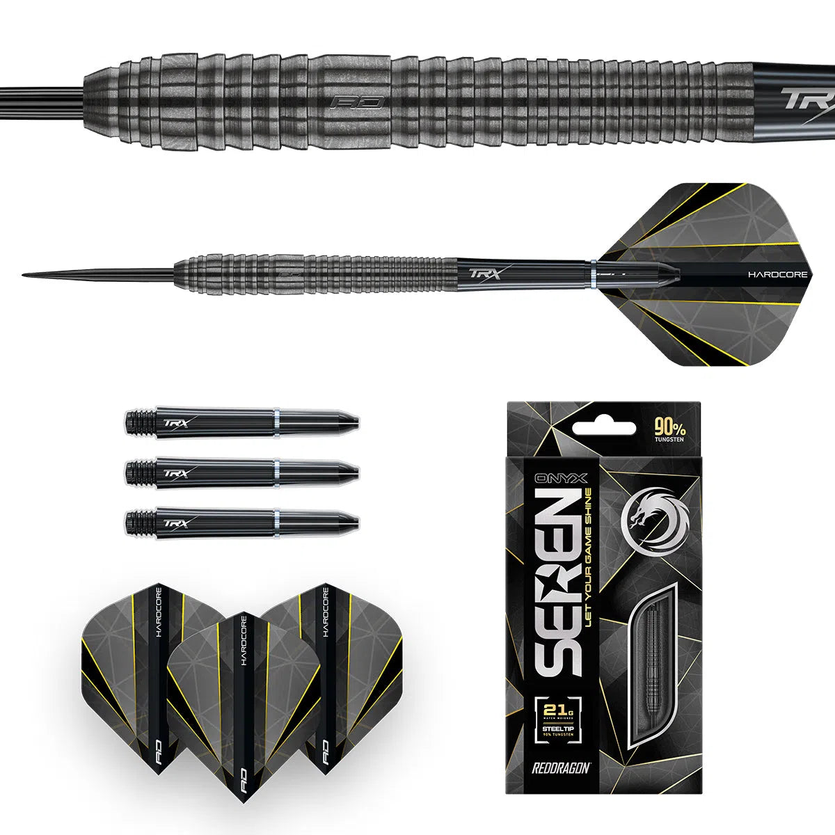Red Dragon Seren 2 Onyx 90% Tungsten Steel Tip Darts