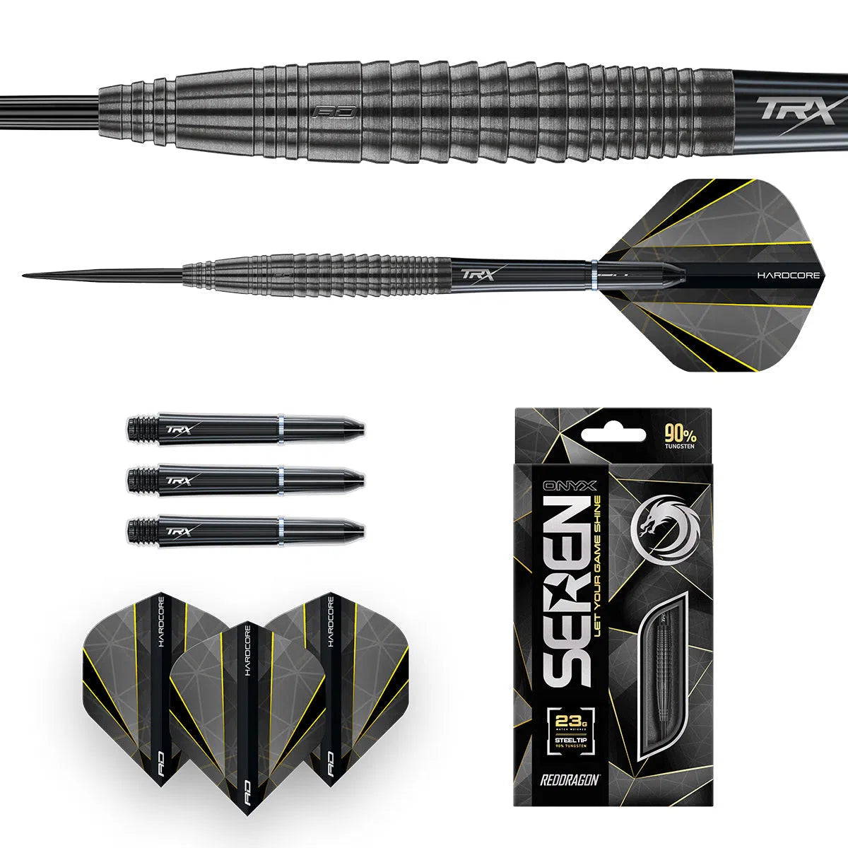 Red Dragon Seren 4 Onyx 90% Tungsten Steel Tip Darts