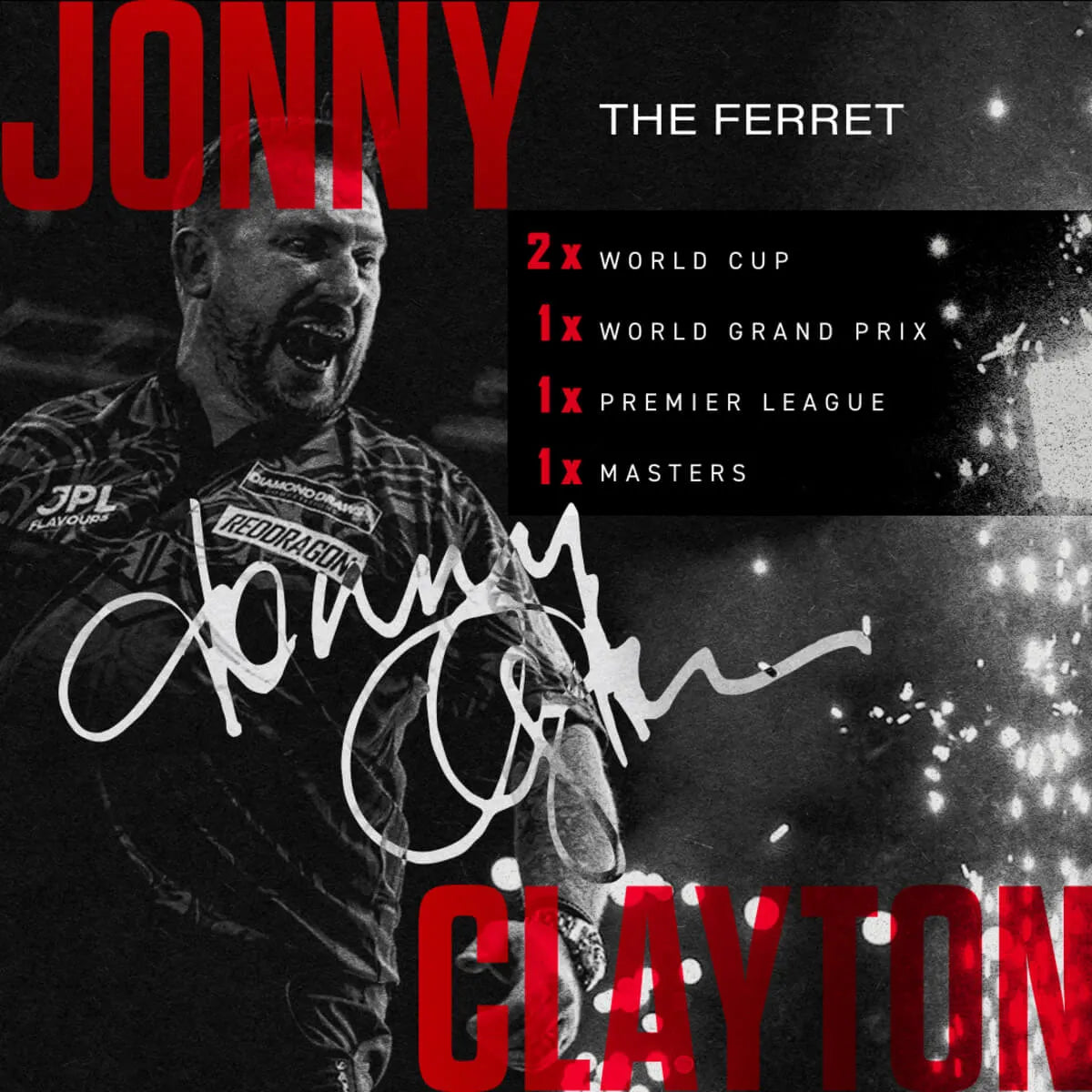 Red Dragon Jonny Clayton RD-PRO SP 90% Tungsten Steel Tip Darts-6-22 GRAM-Premier Darts
