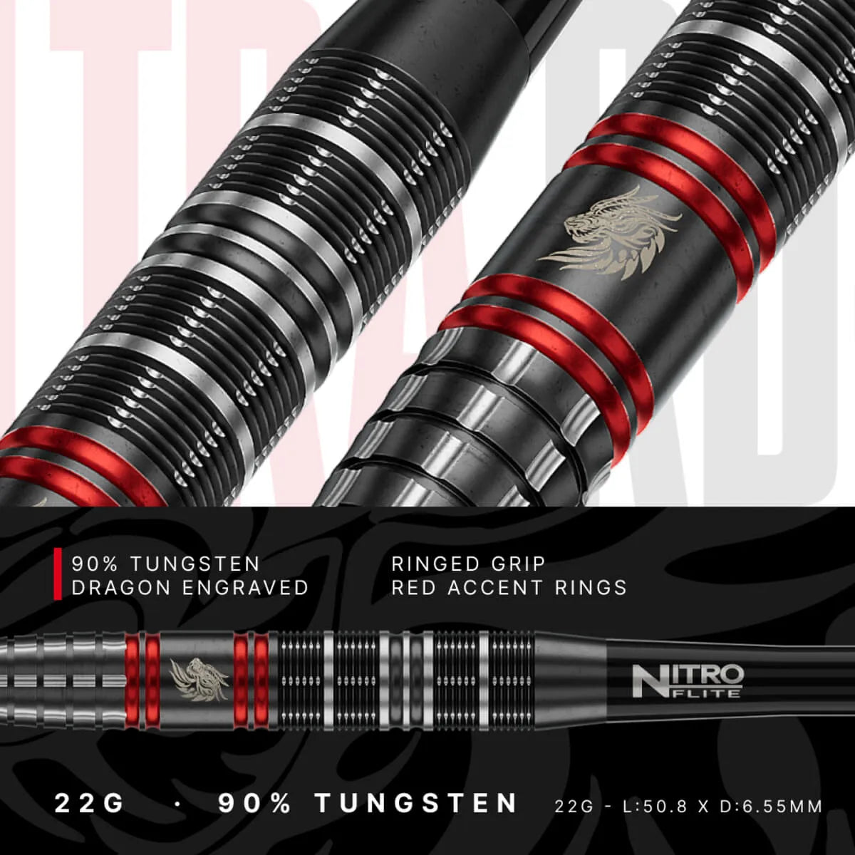 Red Dragon Jonny Clayton RD-ULTRA SP 90% Tungsten Steel Tip Darts-4-22 GRAM-Premier Darts