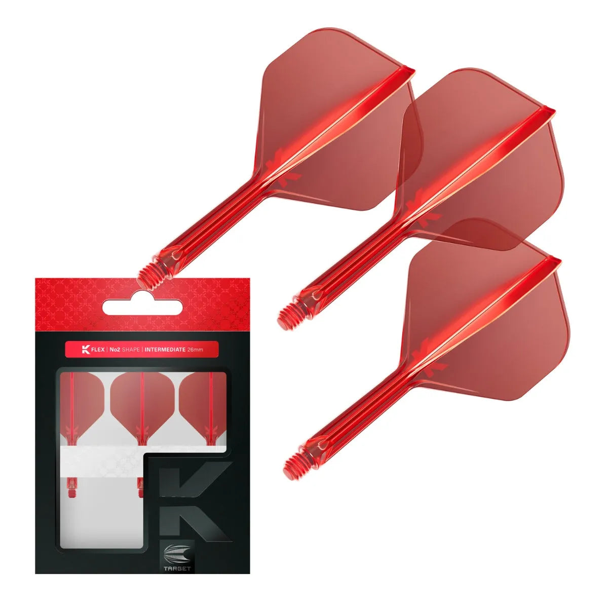 Target Darts K-Flex Flight System No2-31-Red-Intermediate-Premier Darts