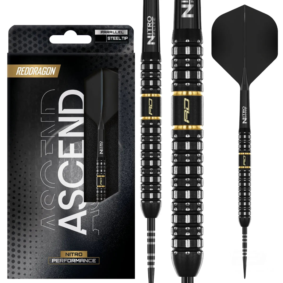 Red Dragon Ascend - Parallel 90% Tungsten Steel Tip Darts-1-22 GRAM-Premier Darts