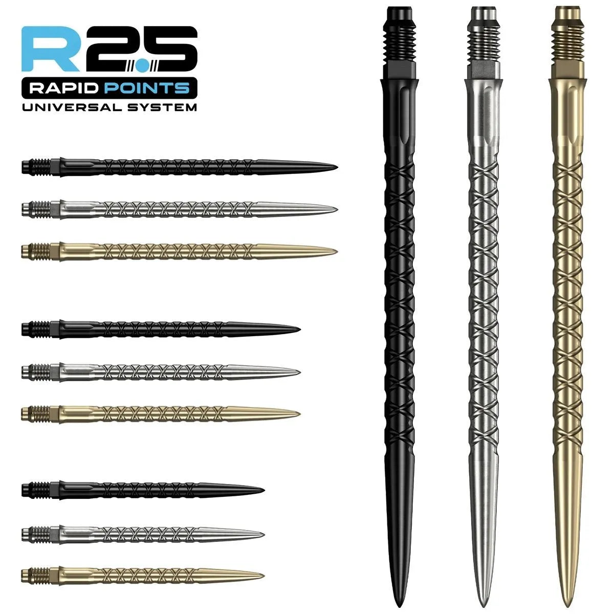 Mission R2.5 Rapid Dart Points - SC1-1-Black-30mm-Premier Darts