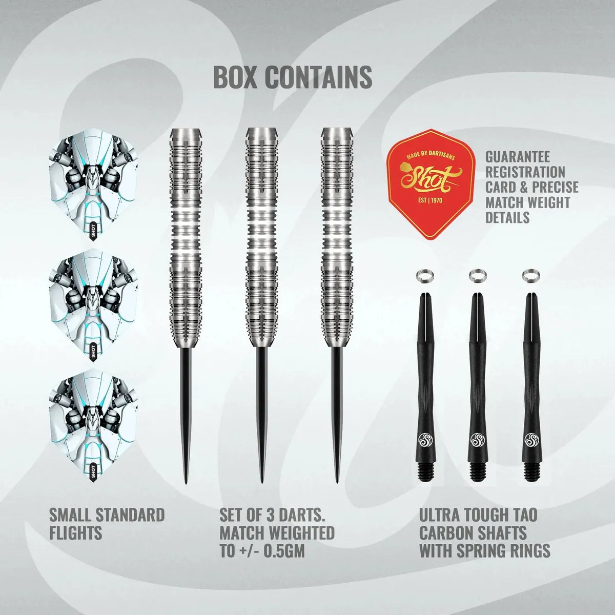 Shot AI Scorpula 90% Tungsten Steel Tip Darts-4-23 GRAM-Premier Darts