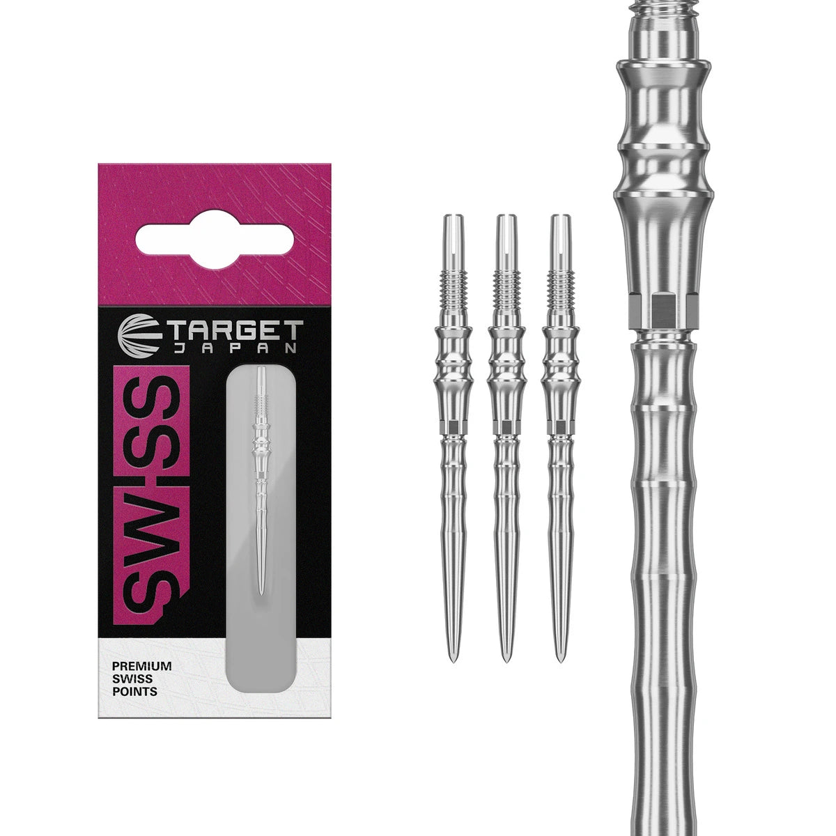 Target Japan Premium Swiss Points New Colours-7-Silver-30mm-Premier Darts