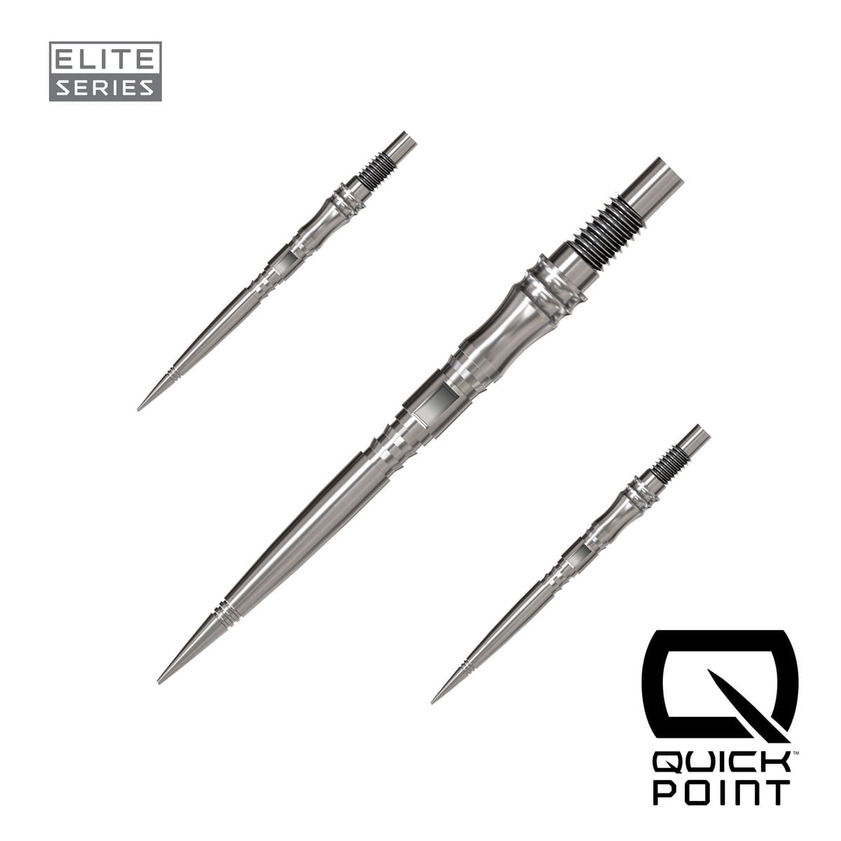 Harrows Apex Axis Elite Series Quick Points-15-Silver-30mm-Premier Darts