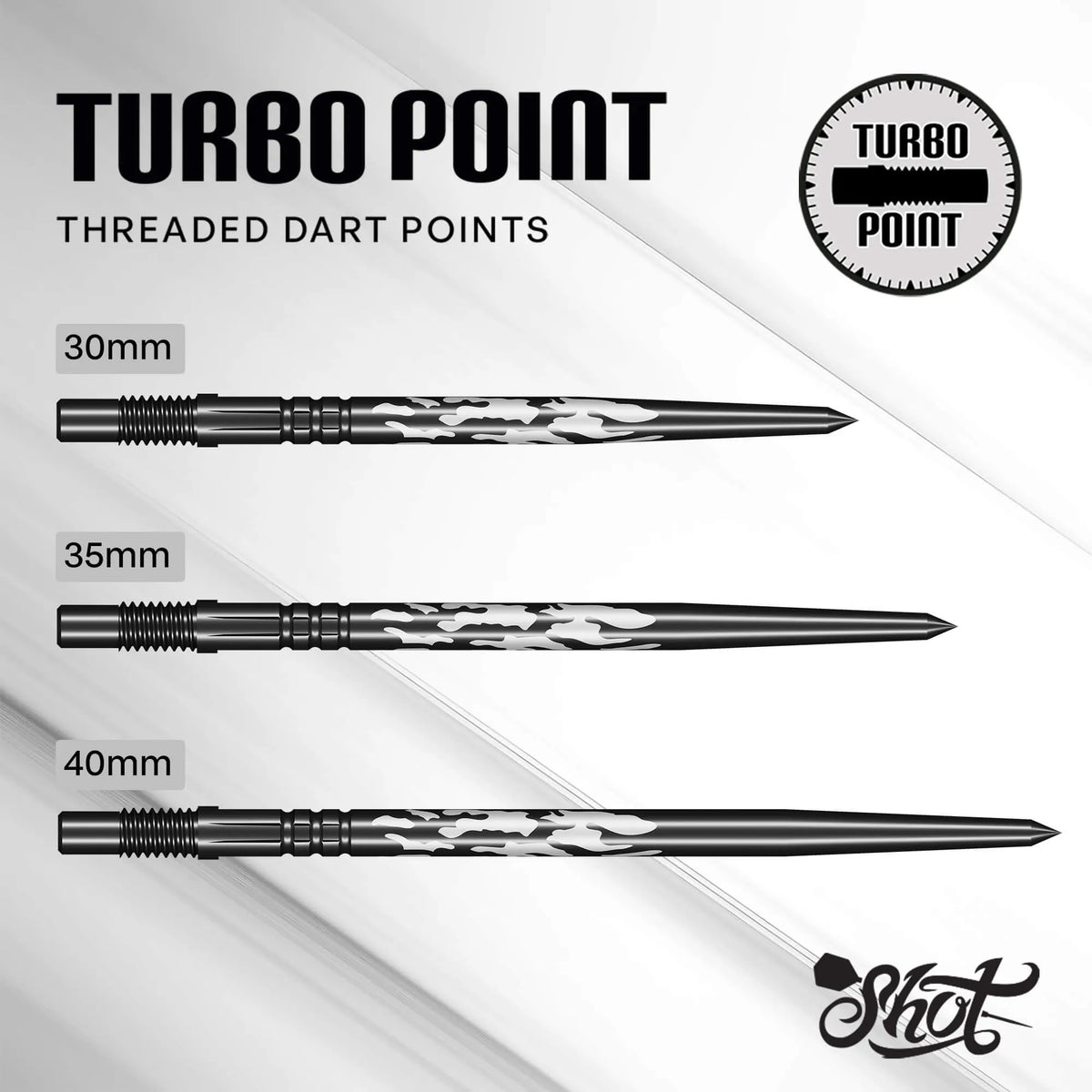 Shot Shadow Black Steel Tip Points-5-Black-30mm-Premier Darts
