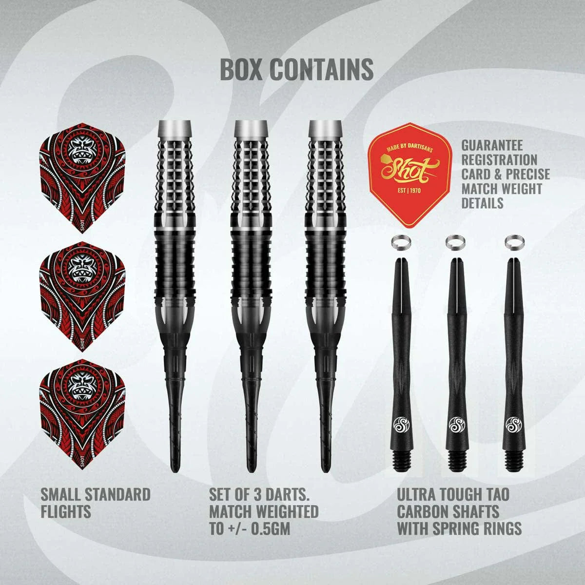 Shot Tribal Weapon Savage 90% Tungsten Soft Tip Darts-4-18 GRAM-Premier Darts