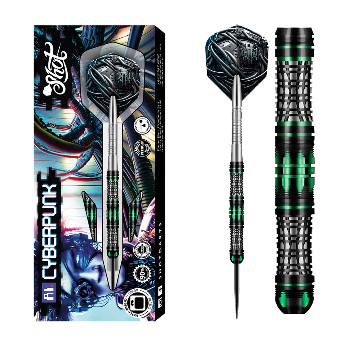 Shot AI Cyberpunk 90% Tungsten Steel Tip Darts