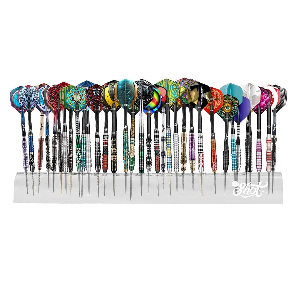 Shot Acrylic Darts Stand