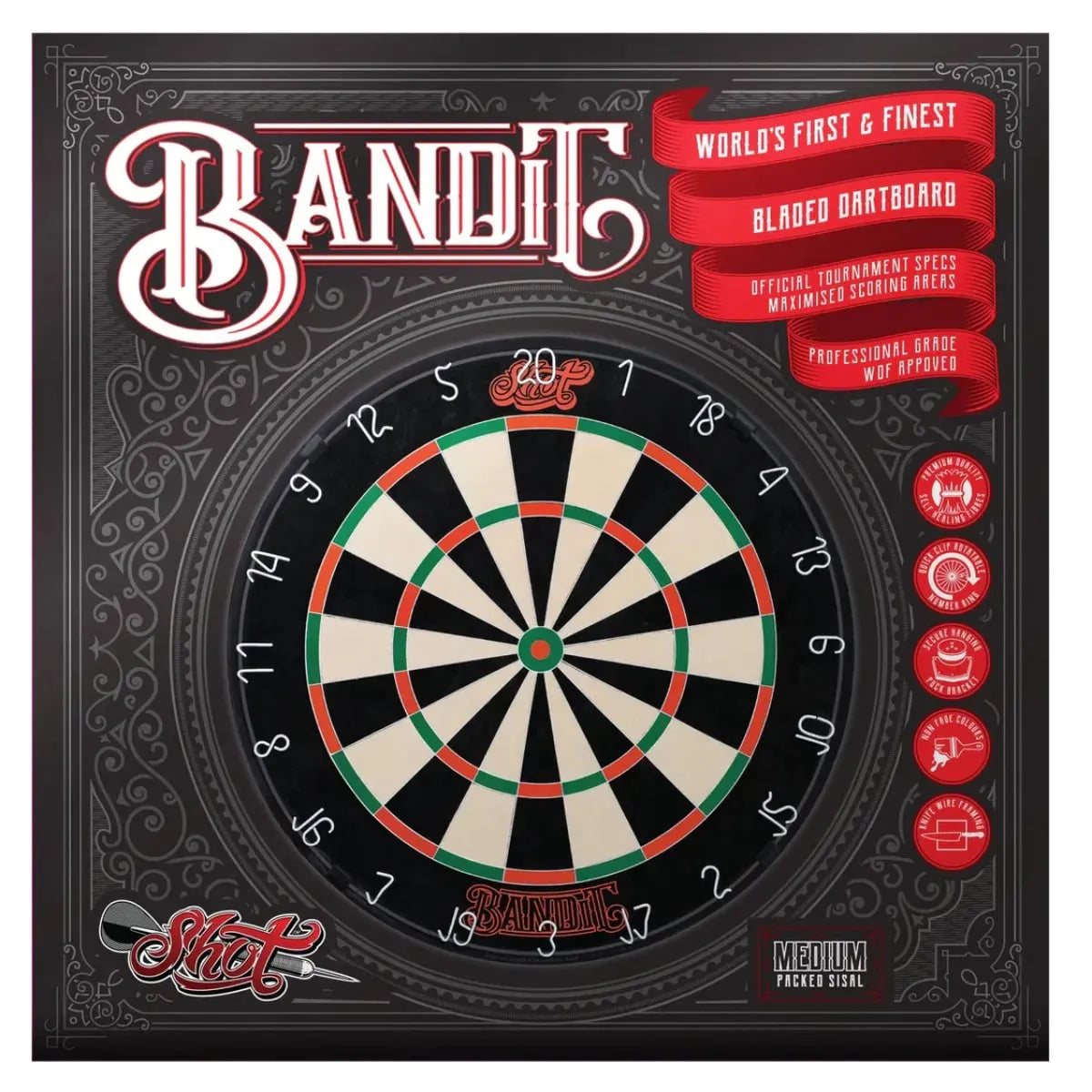 Shot Bandit Bristle Dartboard