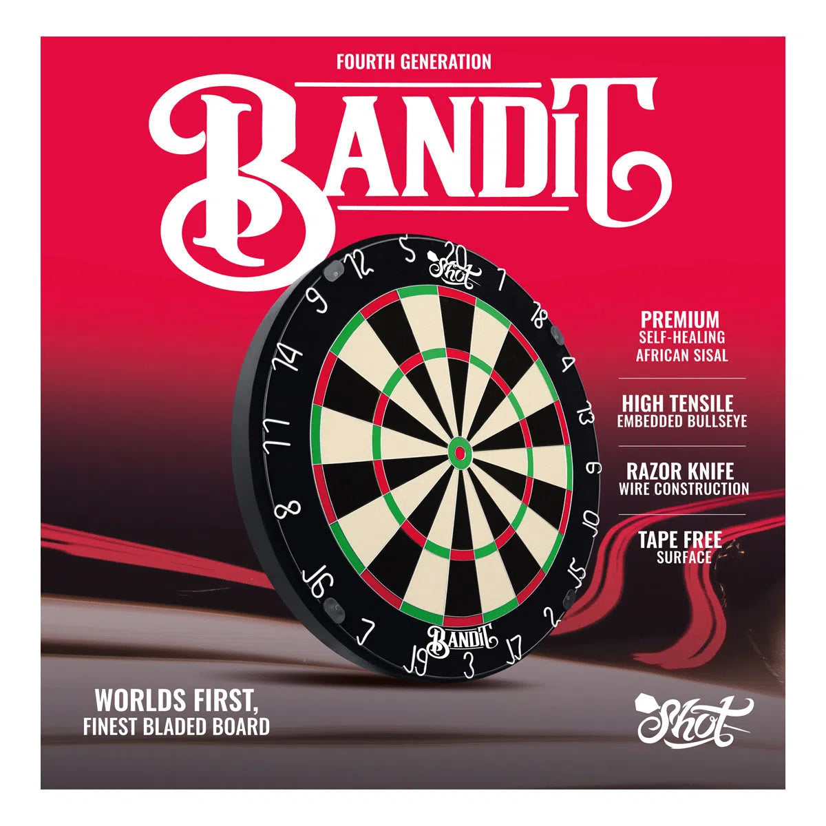 Shot Bandit Gen 4 Bristle Dartboard