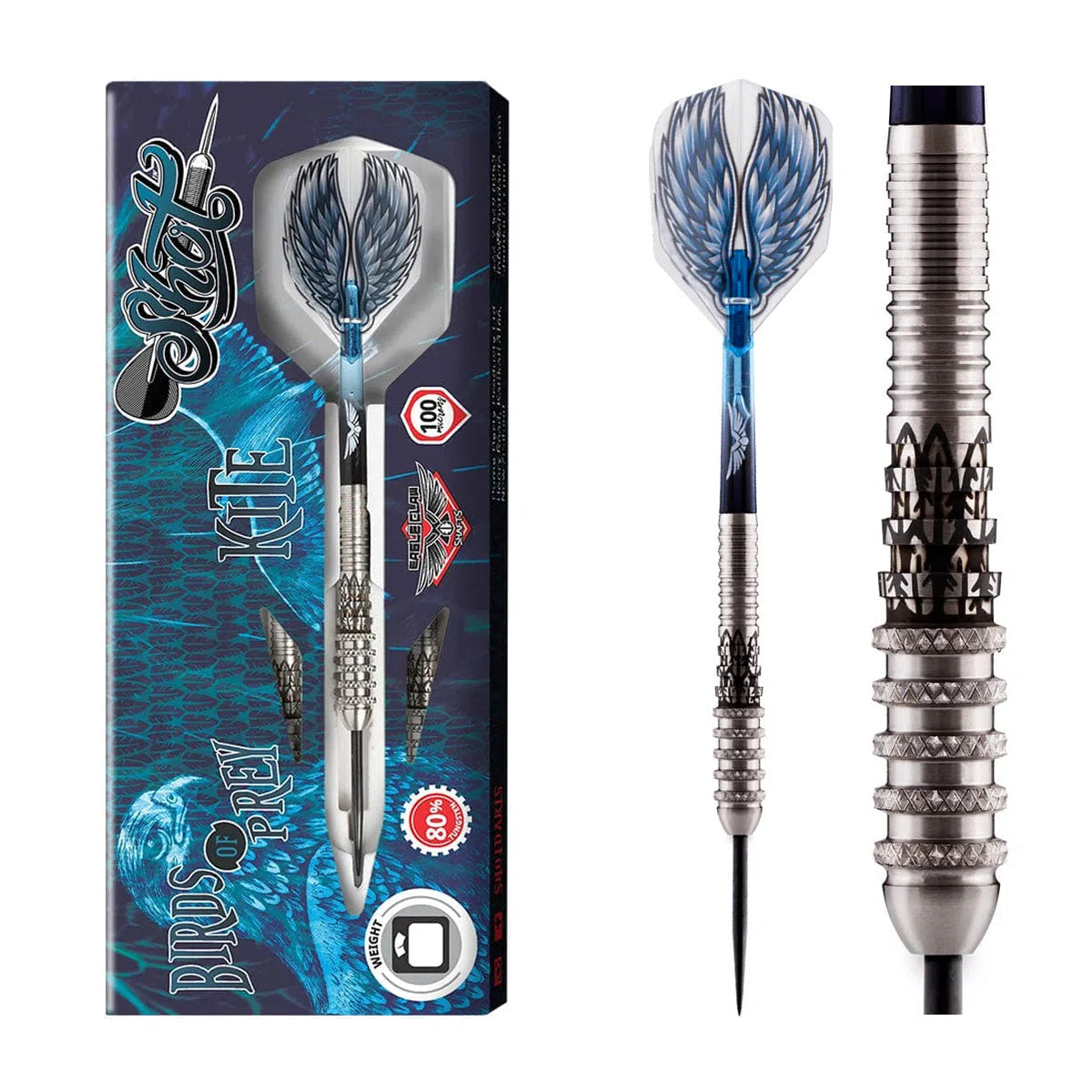 Shot Birds of Prey Kite 80% Tungsten Steel Tip Darts