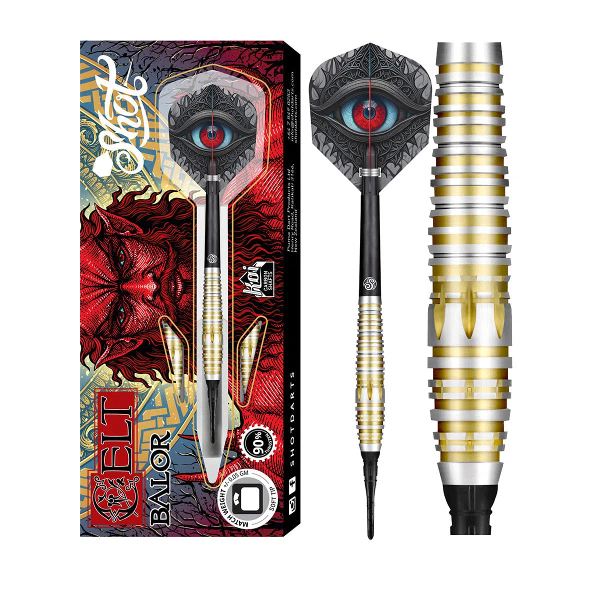 Shot Celt Balor 90% Tungsten Soft Tip Darts