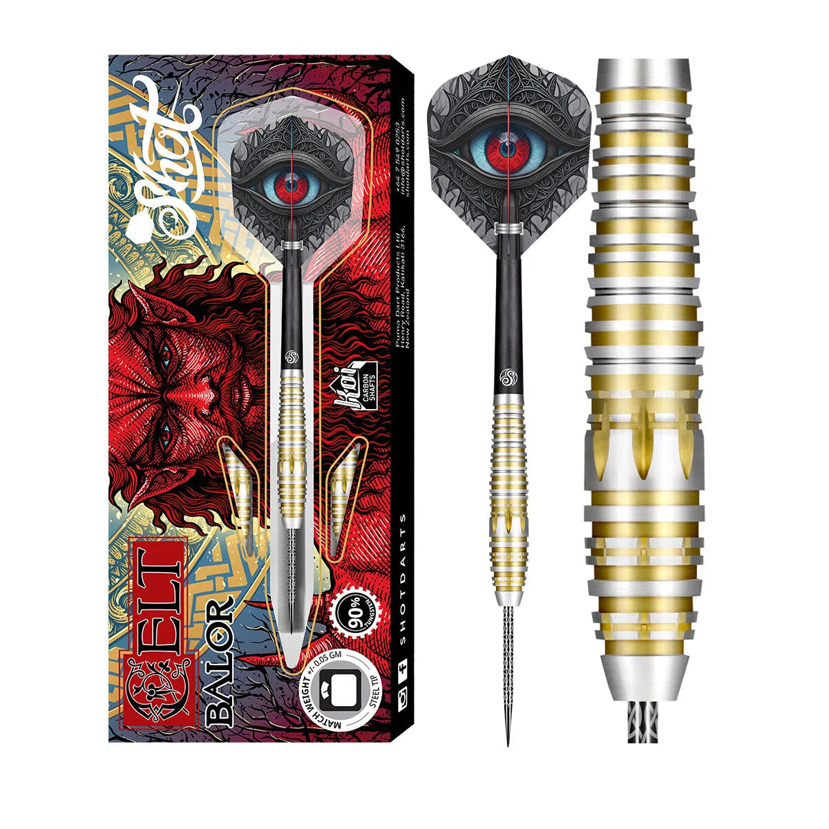 Shot Celt Balor 90% Tungsten Steel Tip Darts