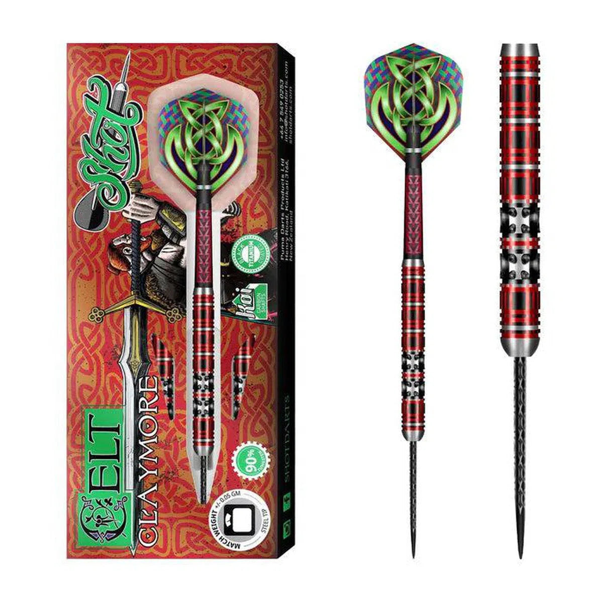 Shot Celt Claymore 90% Tungsten Steel Tip Darts