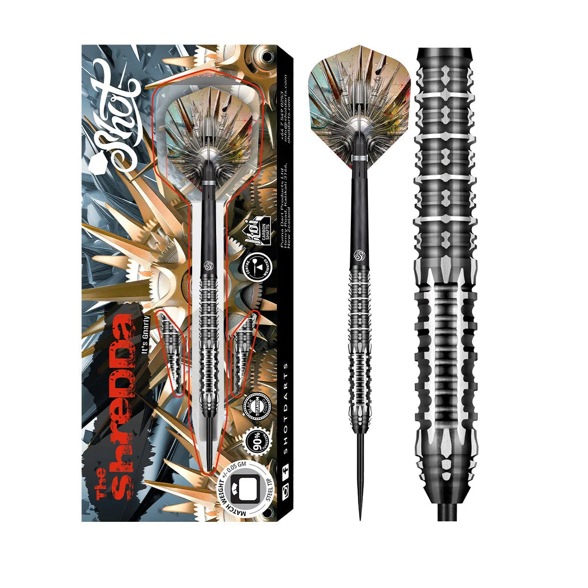 Shot Gnarly Shredda 90% Tungsten Steel Tip Darts