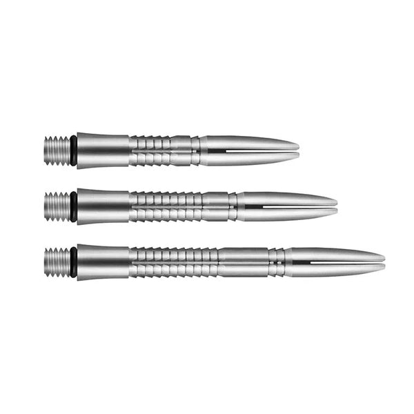 Shot Mako Aluminium Dart Shafts-1-Silver-Short-Premier Darts