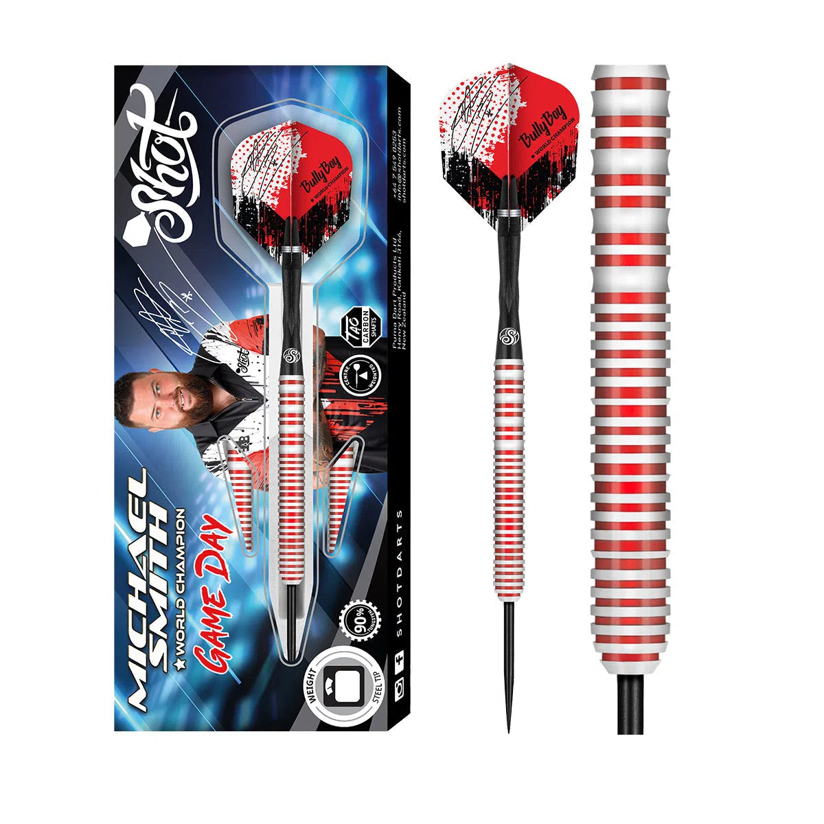 Shot Michael Smith Game Day 90% Steel Tip Darts