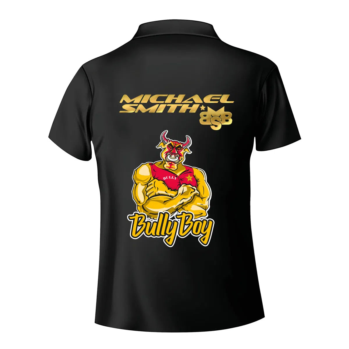 Shot Michael Smith White Strip Polo Shirt