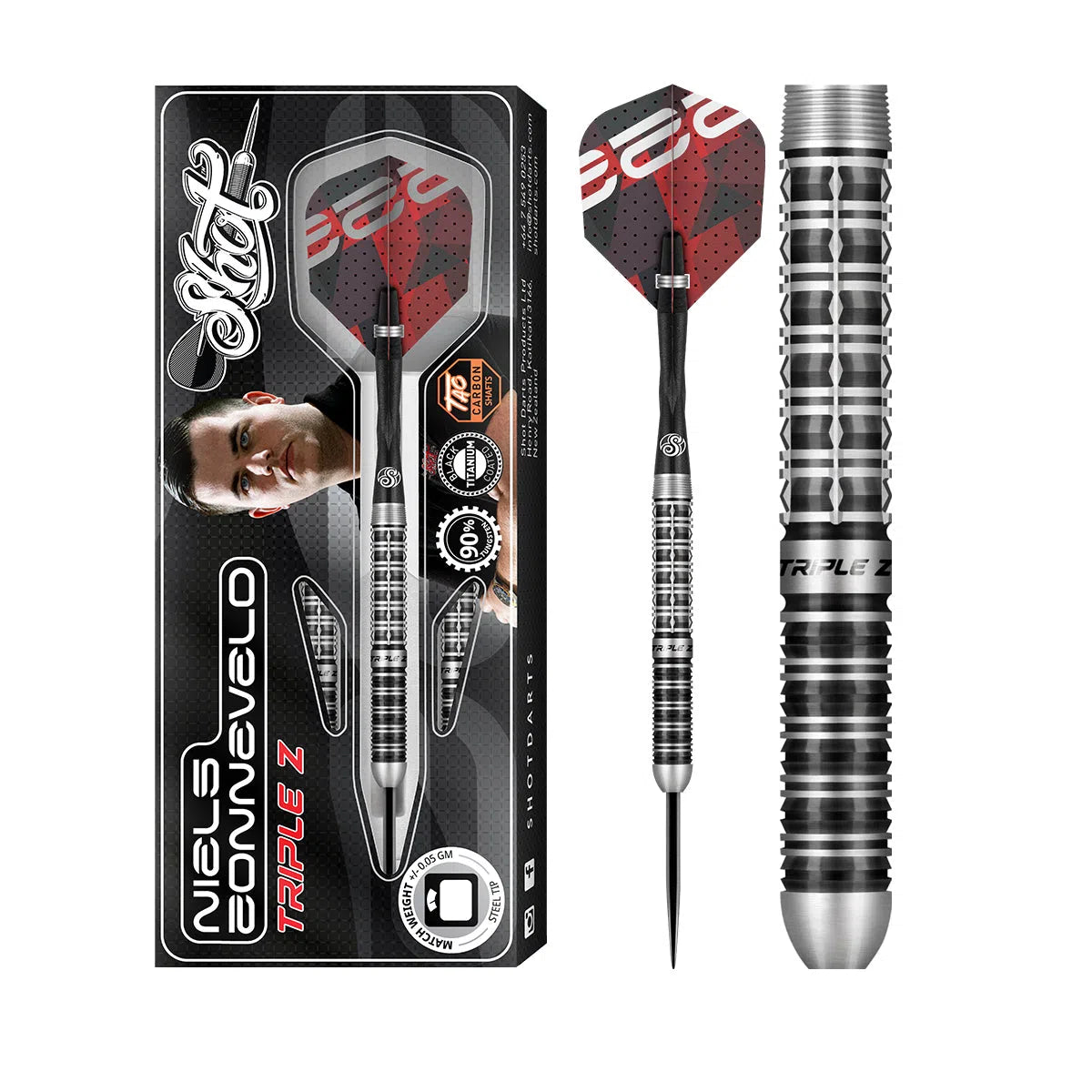 Shot Niels Zonneveld V2 90% Tungsten Steel Tip Darts