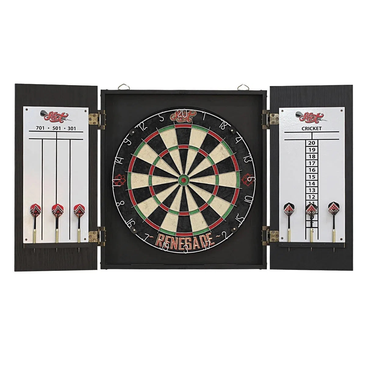 Shot Renegade Dartboard and Cabinet Set