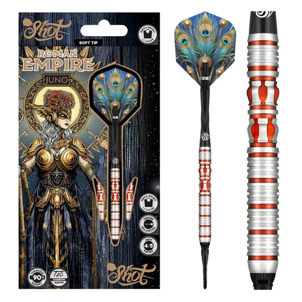 Shot Roman Empire Juno 90% Tungsten Soft Tip Darts-1-18 GRAM-Premier Darts