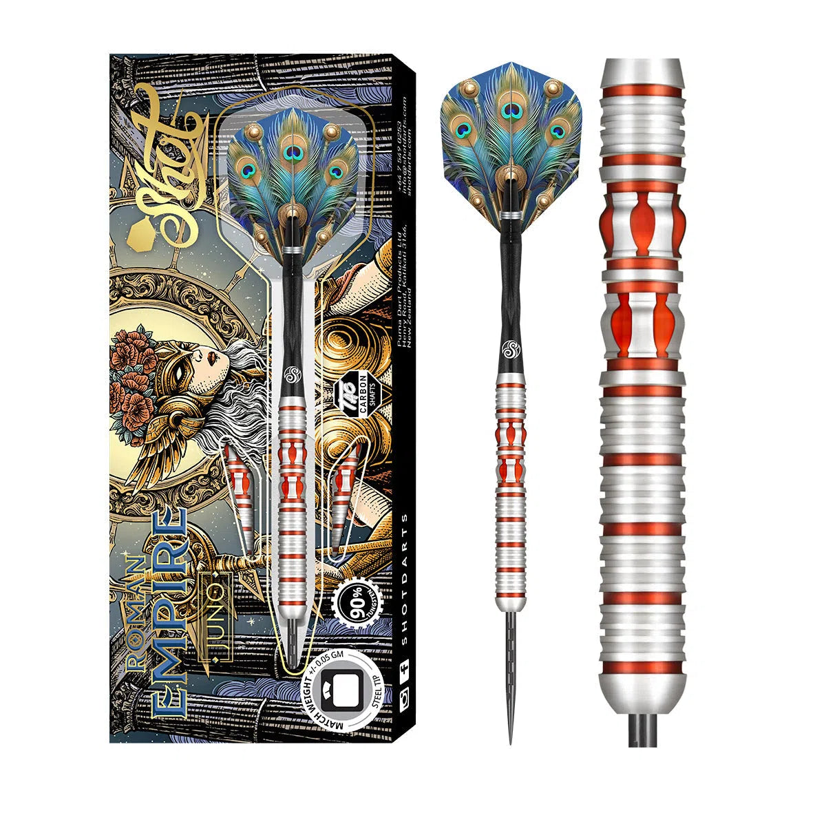 Shot Roman Empire Juno 90% Tungsten Steel Tip Darts