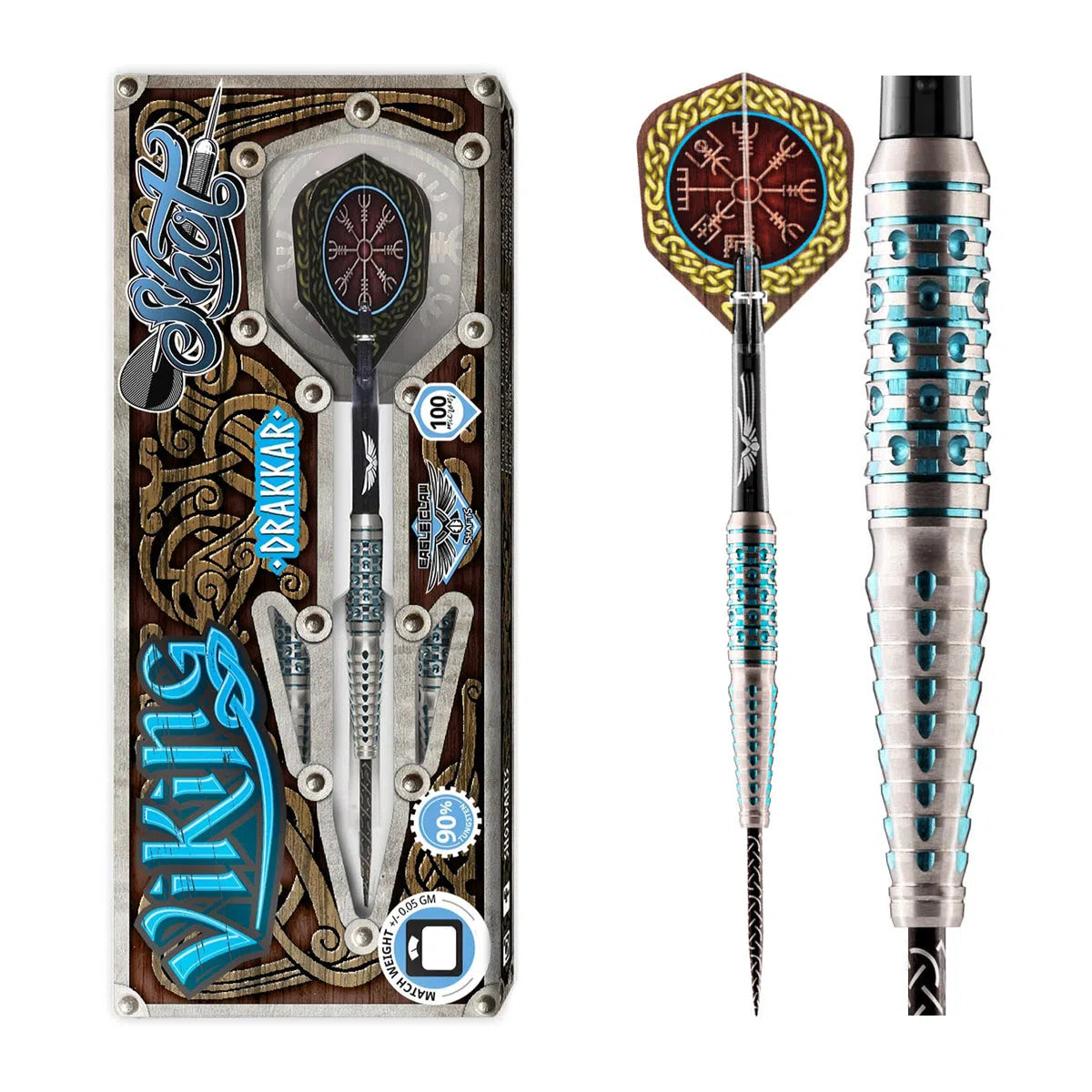 Shot Viking Drakkar 90% Tungsten Steel Tip Darts