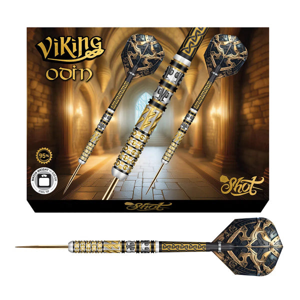 Shot Viking Odin 95% Tungsten Steel Tip Darts-1-23 GRAM-Premier Darts